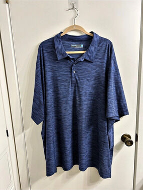 Roundtree & Yorke Performance 4XB Men's Polo Shirt in Blue 4XB Like New